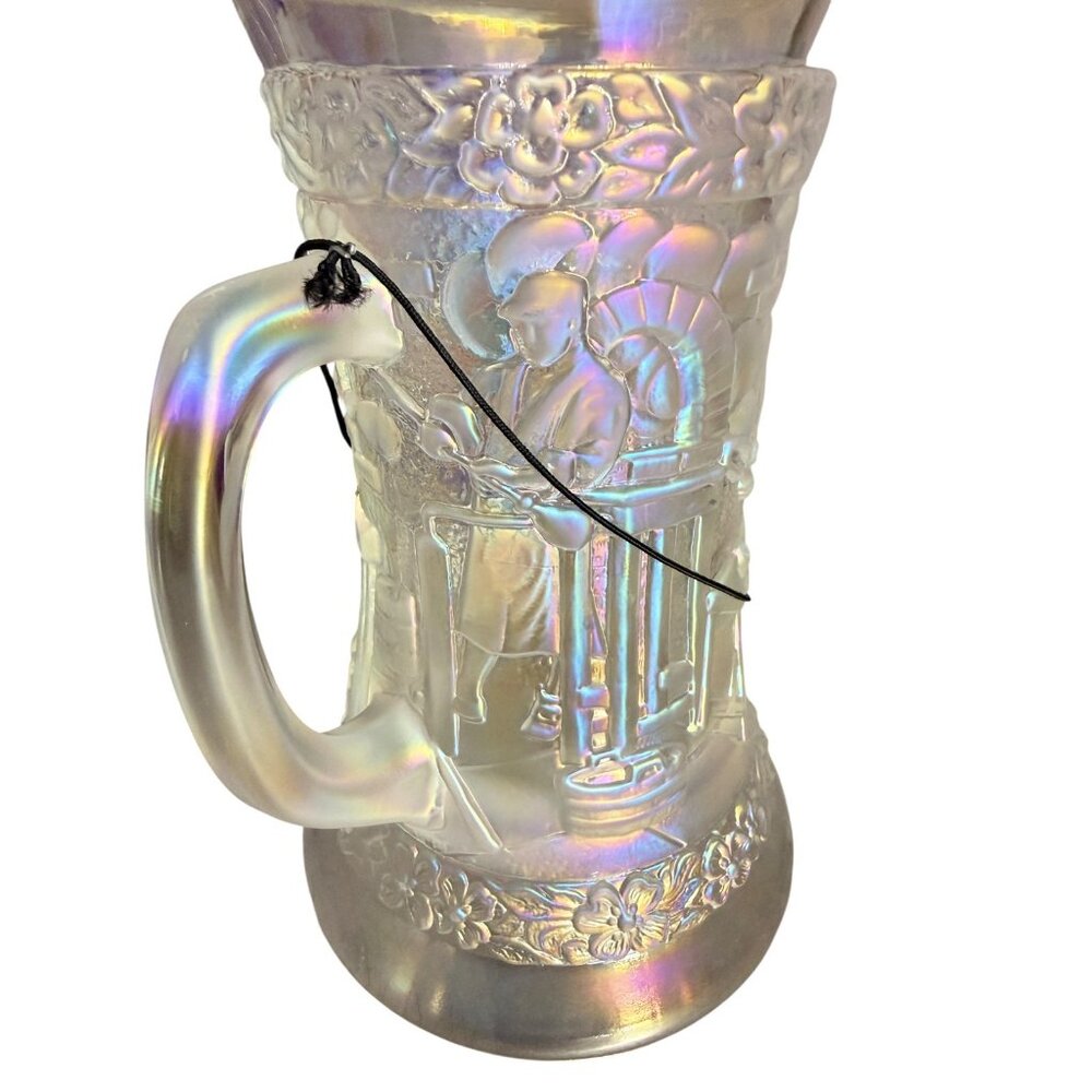 Fenton Carnival Glass Blacksmith glass blower Mug Tankard 29/1500 Ltd Ed - Picture 14 of 16